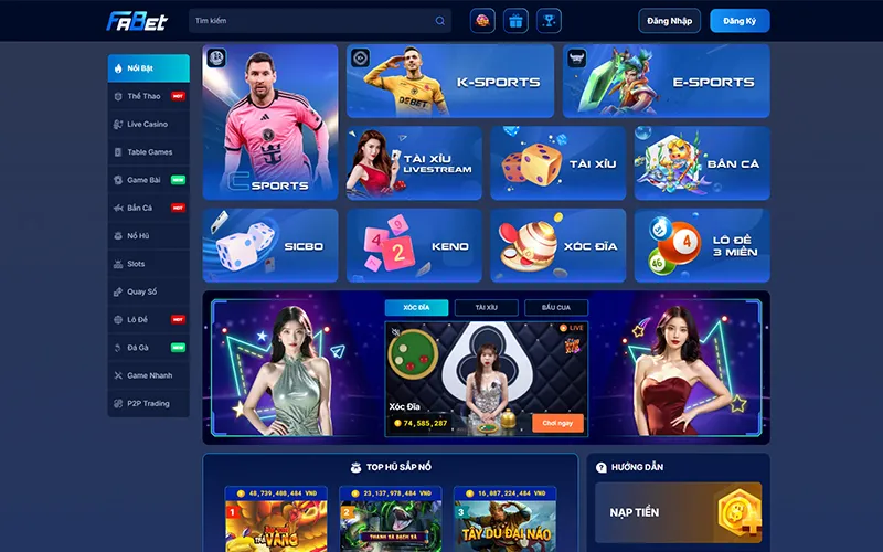 Trải nghiệm cá cược trực tuyến đa dạng tại FABETCá cược thể thao và casino tại nhà cái FABET