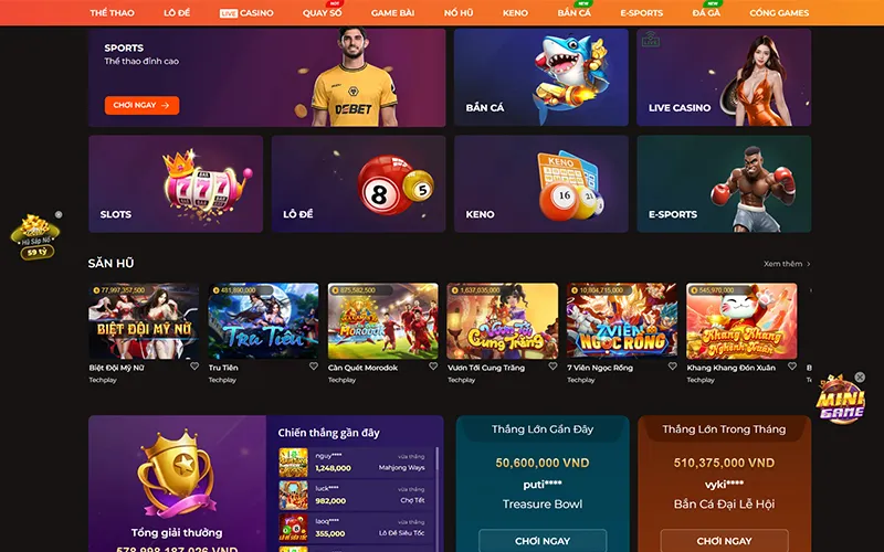 Các sản phẩm cá cược đa dạng tại SV88Cá cược thể thao, casino trực tuyến và trò chơi slot tại SV88