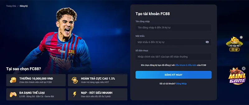 Hướng dẫn chi tiết cách đăng ký tài khoản FCB8Alt ảnh: Các bước hướng dẫn đăng ký FCB8 chi tiết