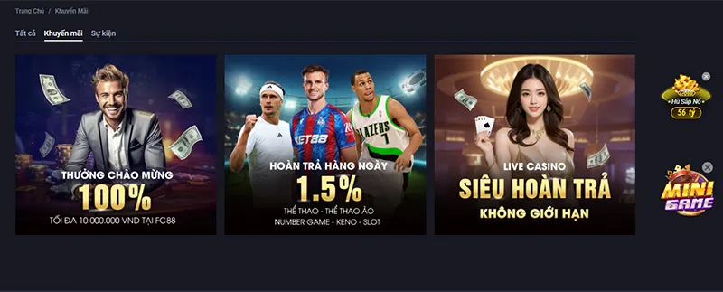 Các khuyến mãi hấp dẫn khi đăng ký FCB8Alt ảnh: Khuyến mãi và ưu đãi cho người mới đăng ký FCB8
