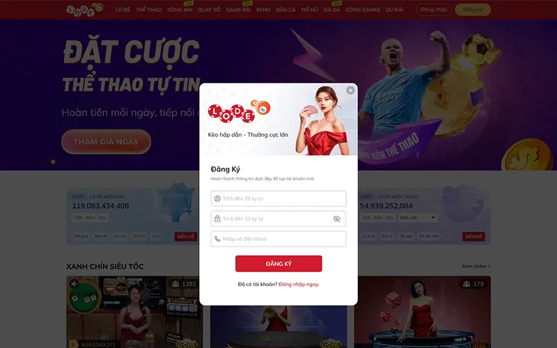 Quy trình đăng ký tài khoản LODE88 từng bước Alt ảnh: Các bước đăng ký LODE88 dễ dàng