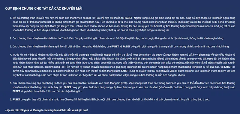 Khuyến mãi FABET nhận thưởng hấp dẫn ngay từ lần đầu tiên tham giaKhuyến mãi FABET ưu đãi tiền thưởng cho người chơi mới