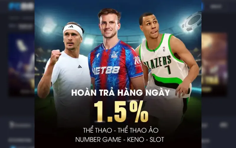Khuyến mãi hoàn trả 1.5% FCB8 hàng ngàyAlt: Khuyến mãi hoàn trả 1.5% FCB8