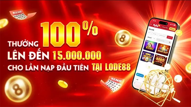 Khuyến mãi hấp dẫn từ LODE88 nhận thưởng khủngAlt text: Khuyến mãi LODE88 thưởng nạp 100%