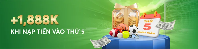 Ưu đãi định kỳ mỗi thứ 5 dành riêng cho người chơi trung thành