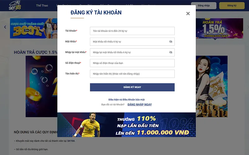 Tân thủ SKY88 nạp 1 triệu nhận ngay 4 triệu với ưu đãi 300%Khuyến mãi SKY88 cho tân thủ tặng 300%