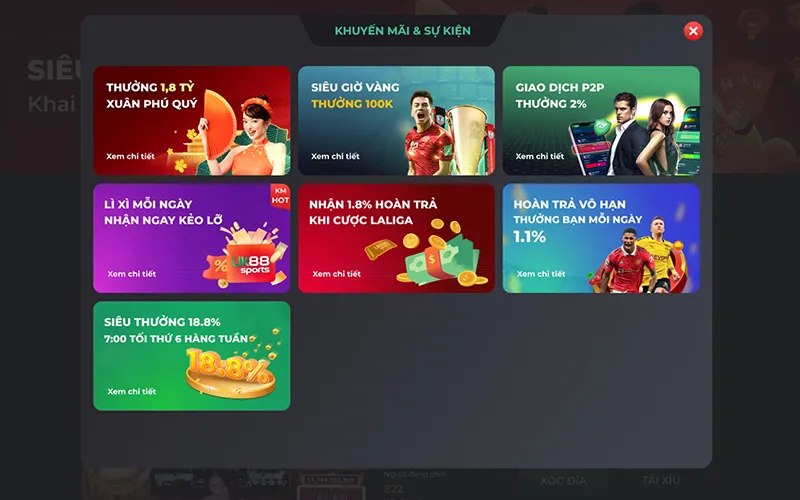 Với sự cạnh tranh mạnh mẽ trong ngành cá cược trực tuyến, các nhà cái uy tín liên tục tung ra nhiều chương trình khuyến mãi nhà cái hấp dẫn để thu hút người chơi. Top12nhacaiuytin sẽ tổng hợp các loại khuyến mãi, phân tích ưu đãi từ những nhà cái hàng đầu, đồng thời hướng dẫn cách tận dụng hiệu quả.Tổng quan về khuyến mãi trong cá cược trực tuyến
Theo thống kê từ Statista (2024), 65% người chơi cá cược trực tuyến lựa chọn nhà cái dựa trên chương trình khuyến mãi. Các ưu đãi không chỉ giúp tăng ngân sách cược mà còn mang lại cơ hội trải nghiệm cá cược thể thao, bắn cá, game bài đổi thưởng hoặc nổ hũ mà không cần đầu tư quá nhiều. Khuyến mãi nhà cái thường được thiết kế để phù hợp với từng đối tượng bao gồm người chơi mới và cả thành viên VIP.
Tầm quan trọng của khuyến mãi nhà cái với người chơi cá cược
Các khuyến mãi nhà cái giúp người chơi tối ưu chiến lược cá cược
Các loại khuyến mãi nhà cái phổ biến nhất hiện nay
Dưới đây là 5 loại khuyến mãi hay gặp tại các nhà cái uy tín:
Ưu đãi đăng ký tài khoản mới: Dành cho người chơi lần đầu tham gia, thường là nhà cái tặng tiền hoặc phần thưởng 100-200% giá trị nạp đầu. Ví dụ, nạp 1 triệu VNĐ nhận thêm 1-2 triệu VNĐ tiền thưởng.
Hoàn tiền cược: Hoàn lại 10-20% số tiền cược thua, giúp giảm rủi ro. Một số nhà cái áp dụng hoàn tiền hàng tuần hoặc cho các sự kiện đặc biệt.
Cược miễn phí: Người chơi nhận một khoản tiền cược miễn phí (50.000-200.000 VNĐ) để đặt cược mà không phải sử dụng tiền của mình.
Ưu đãi nạp tiền: Thưởng thêm 10-50% giá trị khi nạp tiền, áp dụng cho lần nạp thứ 2 hoặc các sự kiện đặc biệt.
Khuyến mãi VIP: Dành cho người chơi trung thành gồm quà tặng, sự kiện riêng hoặc tỷ lệ hoàn tiền cao hơn.
Các loại khuyến mãi hoàn tiền cược, cược miễn phí và ưu đãi nạp tiền
Khuyến mãi nhà cái như hoàn tiền, cược miễn phí và thưởng nạp tiền
Top nhà cái có khuyến mãi hấp dẫn nhất 2025
Đây là bảng so sánh khuyến mãi từ 5 nhà cái uy tín được đánh giá cao trên Top12nhacaiuytin:
Nhà cái
Khuyến mãi đăng ký mới
Khuyến mãi nạp tiền
Khuyến mãi đặc biệt
UK88
100% thưởng nạp đầu, tối đa 2 triệu VNĐ
Hoàn 20% nạp lần 2, tối đa 1 triệu VNĐ
Cược miễn phí 100.000 VNĐ cho thể thao
FIVE88
150% thưởng nạp đầu, tối đa 3 triệu VNĐ
Hoàn 15% nạp hàng tuần
Thưởng 50.000 VNĐ khi giới thiệu bạn bè
LUCKY88
120% thưởng nạp đầu, tối đa 2 triệu VNĐ
Hoàn 10% cược thua hàng tuần
Nhà cái tặng tiền 100.000 VNĐ cho sự kiện lớn
FABET
200% thưởng nạp đầu, tối đa 5 triệu VNĐ
Thưởng 25% nạp hàng tháng
Hoàn tiền 10% cho game bài
NET88
100% thưởng nạp đầu, tối đa 2 triệu VNĐ
Hoàn 20% nạp lần 3
Khuyến mãi VIP, sự kiện riêng tư
Khuyến mãi UK88
Ưu đãi đăng ký: Tặng 100% tiền nạp đầu tiên, tối đa 2 triệu VNĐ. Yêu cầu cược gấp 20 lần để rút tiền.
Cược miễn phí: 100.000 VNĐ cho các trận đấu thể thao lớn như Ngoại hạng Anh hoặc SEA Games.
Hoàn tiền: 20% cho lần nạp thứ 2 trong tháng, áp dụng cho cá cược thể thao và casino.
Khuyến mãi FIVE88
Thưởng nạp đầu: 150% giá trị nạp, tối đa 3 triệu VNĐ áp dụng cho tất cả trò chơi.
Hoàn tiền hàng tuần: Hoàn 15% cược thua, không giới hạn số tiền.
Giới thiệu bạn bè: Nhận 50.000 VNĐ khi bạn bè đăng ký và nạp tiền thành công.
Khuyến mãi LUCKY88
Thưởng đăng ký: 120% tiền nạp đầu, tối đa 2 triệu VNĐ.
Hoàn cược thua: 10% cho tất cả cược thua trong tuần, tối đa 1 triệu VNĐ.
Sự kiện đặc biệt: Nhà cái tặng tiền 100.000 VNĐ cược miễn phí cho các giải đấu lớn.
Khuyến mãi FABET
Thưởng nạp đầu: 200% giá trị nạp, tối đa 5 triệu VNĐ phù hợp cho người chơi vốn lớn.
Hoàn tiền game bài: 10% cho các trò chơi như poker, tiến lên hoặc baccarat.
Nạp hàng tháng: Thưởng 25% giá trị nạp, tối đa 2 triệu VNĐ.
Khuyến mãi NET88
Thưởng đăng ký: 100% tiền nạp đầu, tối đa 2 triệu VNĐ.
Hoàn tiền nạp lần 3: 20% giá trị nạp, tối đa 1 triệu VNĐ.
Ưu đãi VIP: Tổ chức sự kiện riêng tư với giải thưởng lên đến 10 triệu VNĐ.
Khuyến mãi nhà cái NET88 như thưởng nạp đầu và ưu đãi VIP
Khuyến mãi NET88 cho người chơi mới thưởng 100% nạp đầu tiên
Hướng dẫn tận dụng khuyến mãi hiệu quả
Để tham gia và tối ưu khuyến mãi nhà cái, người chơi có thể thực hiện theo các bước sau:
Đăng ký tài khoản: Truy cập trang chính thức của nhà cái. Điền thông tin cá nhân chính xác.
Nạp tiền: Kiểm tra số tiền nạp tối thiểu để nhận ưu đãi. Ví dụ, UK88 yêu cầu nạp ít nhất 200K và nhập mã khuyến mãi (nếu có) khi nạp tiền.
Đọc kỹ điều kiện: Mỗi khuyến mãi nhà cái có yêu cầu cược (wagering requirements) như cược gấp 15-30 lần số tiền thưởng. Ngoài ra nên kiểm tra thời hạn ưu đãi thường từ 7-30 ngày.
Theo dõi cập nhật: Các nhà cái thường thay đổi khuyến mãi nên hãy theo dõi trực tiếp tại trang ưu đãi.
Liên hệ hỗ trợ: Nếu gặp vấn đề, liên hệ đội ngũ CSKH của nhà cái để được giải đáp.
Khuyến mãi áp dụng cho các trò chơi cá cược phổ biến
Khuyến mãi nhà cái là yếu tố quan trọng giúp người chơi thoải mái trải nghiệm cá cược. Điển hình là những chương trình được thiết kế riêng cho từng loại trò chơi dựa trên xu hướng cá cược trực tuyến tại Việt Nam năm 2025.
Bắn cá online: FIVE88 cung cấp hoàn tiền 10% cho trò bắn cá.
Game bài đổi thưởng: FABET tặng 10% hoàn tiền poker, tiến lên.
Nổ hũ: NET88 có khuyến mãi tăng tỷ lệ thắng slot game cuối tuần.
Casino trực tuyến: LUCKY88 thưởng 15% Baccarat, Roulette.
Với các nhà cái uy tín đang tham gia, bạn có thể tận dụng khuyến mãi tặng thưởng để giảm rủi ro và có thêm vốn cược. Hãy thường xuyên kiểm tra trang ưu đãi và chọn chương trình phù hợp. Cập nhật mới nhất tháng 5/2025 đảm bảo bạn không bỏ lỡ bất kỳ khuyến mãi nào.
