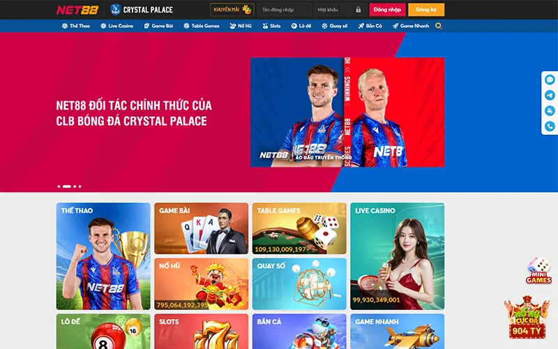 NET88 tài trợ Crystal Palace mùa giải 2024/25