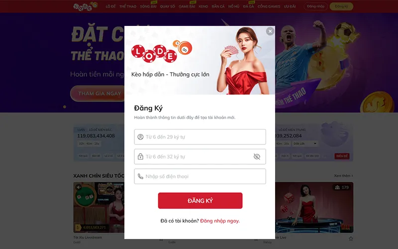 Hướng dẫn đăng ký LODE88 và những lưu ý không thể bỏ qua