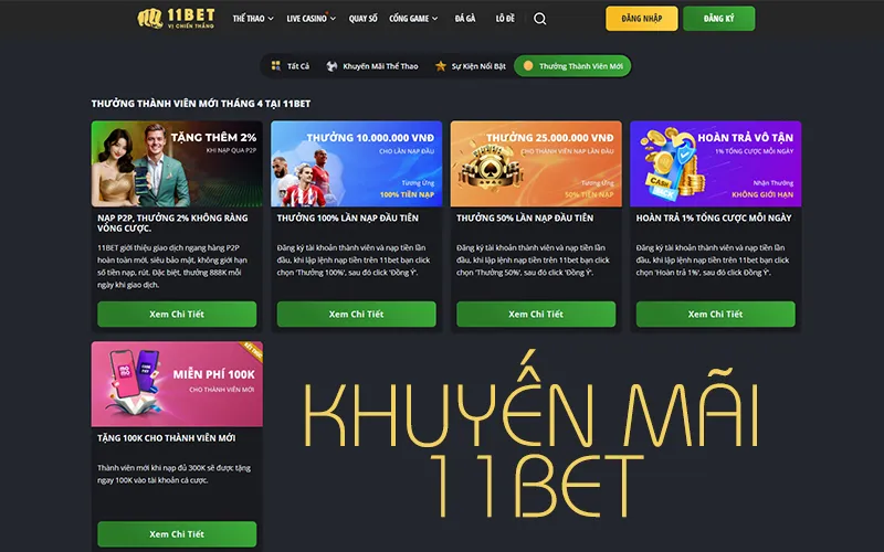 khuyến mãi 11bet