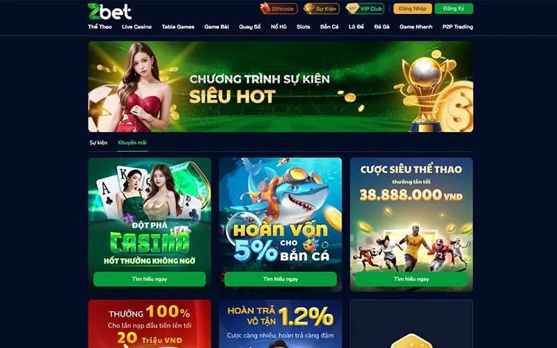 khuyến mãi Zbet
