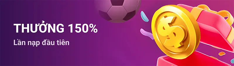 Khuyến mãi BONG99 tặng 150% lần nạp đầu tiênAlt: Khuyến mãi BONG99 thưởng 150% nạp lần đầu