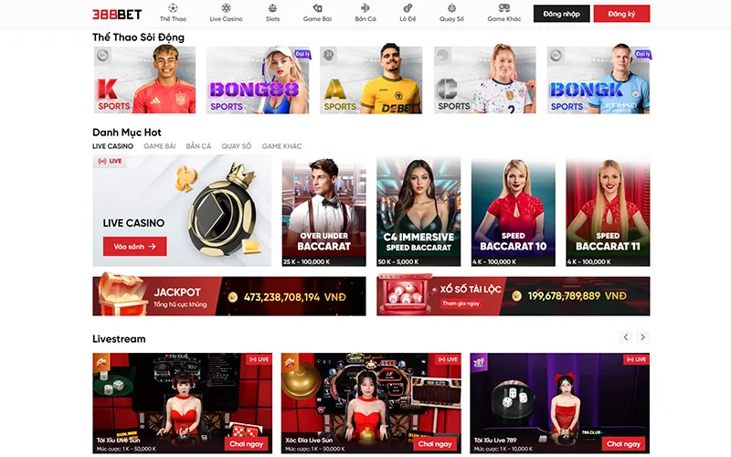 Hệ sinh thái game cá cược trực tuyến tại 388BETAlt: Kho game cá cược nhà cái 388BET trực tuyến